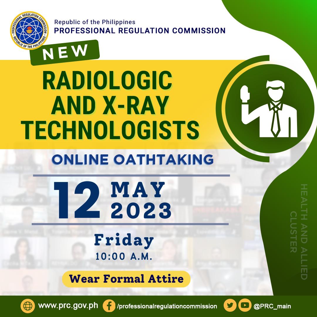 Online Oathtaking of the New Radiologic and XRay Technologists